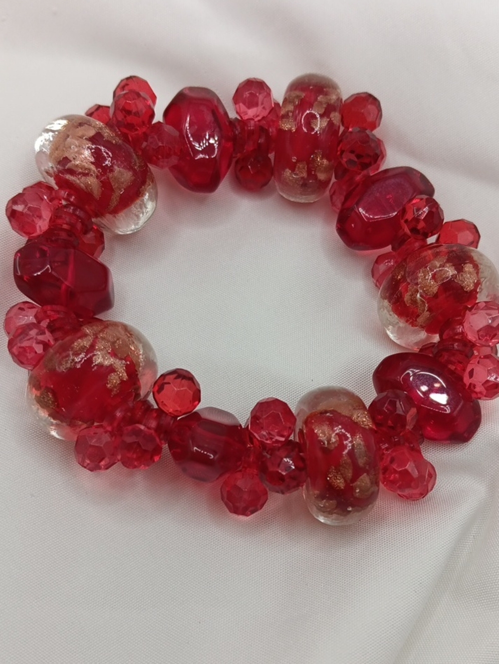 Vtg Reg Glass Foil Braclet